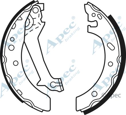APEC BRAKING Комплект тормозных колодок SHU614